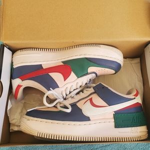 Nike Air Force 1 Shadow Mystic Navy/White-Echo Pink Womens Size US 7